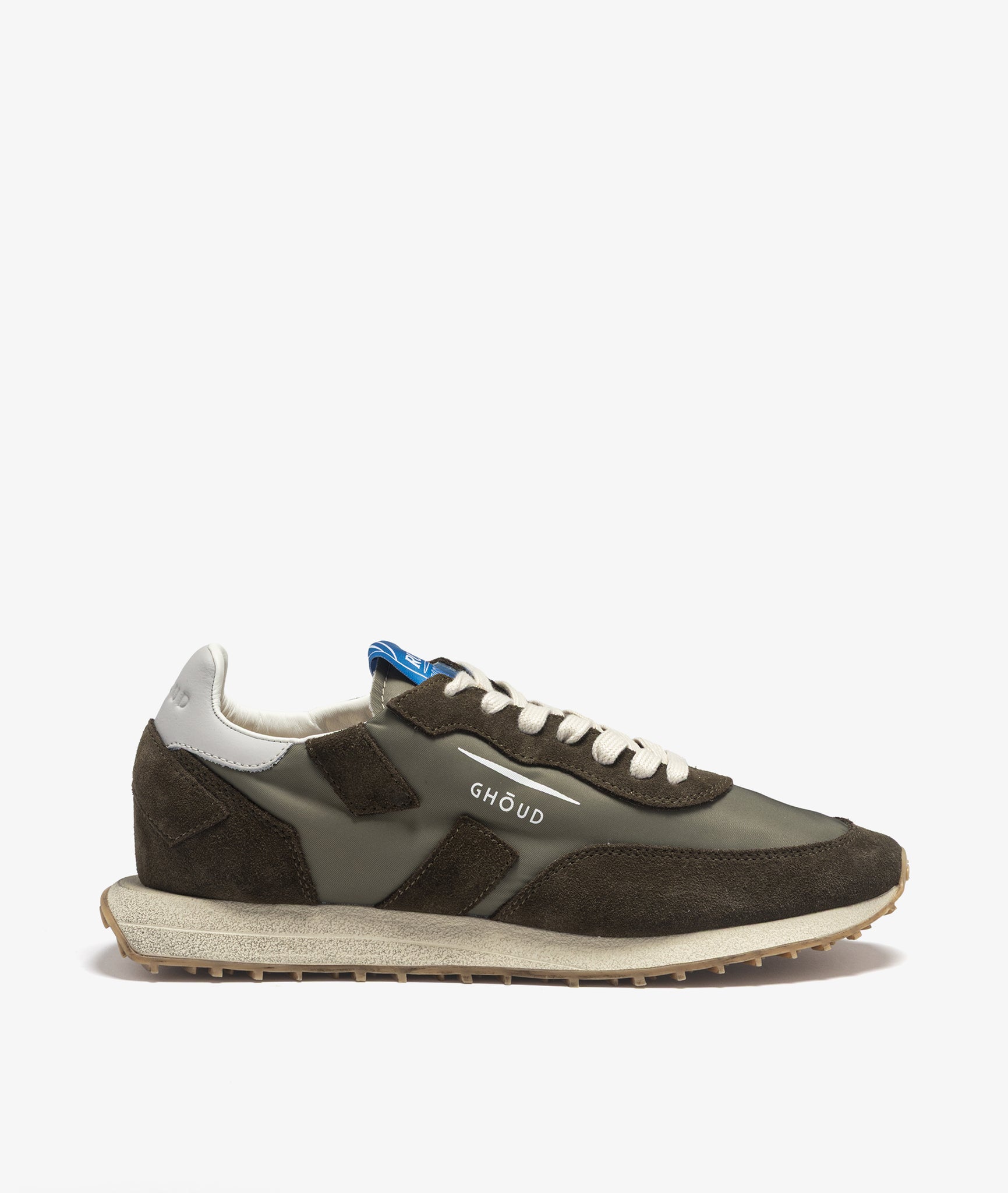 Ghoud Suede Leather Designer Sneakers Gray Lace up Sneakers Size 42 EU/9 US Contrast Panelled Sneakers GHOUD - Shop Online at BEIGE | BROWN main image 2