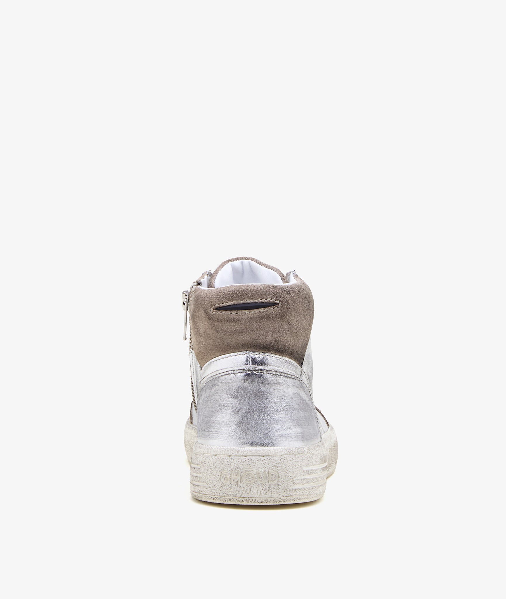 LIDO MID SILVER LAMINATED LEATHER