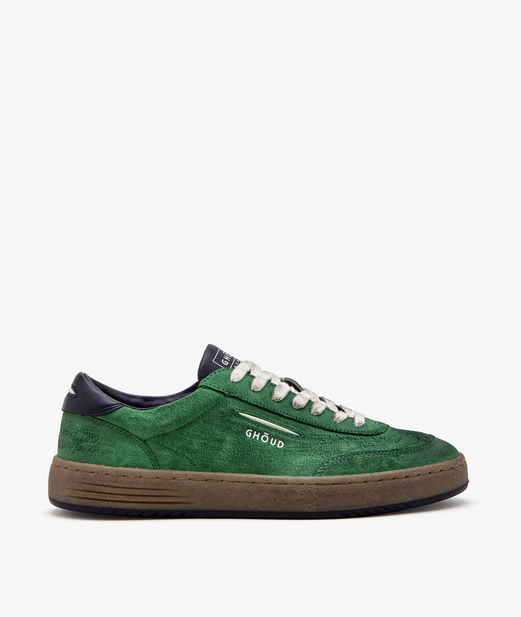 LIDO IN FOREST GREEN BLACK LEATHER AND SUEDE