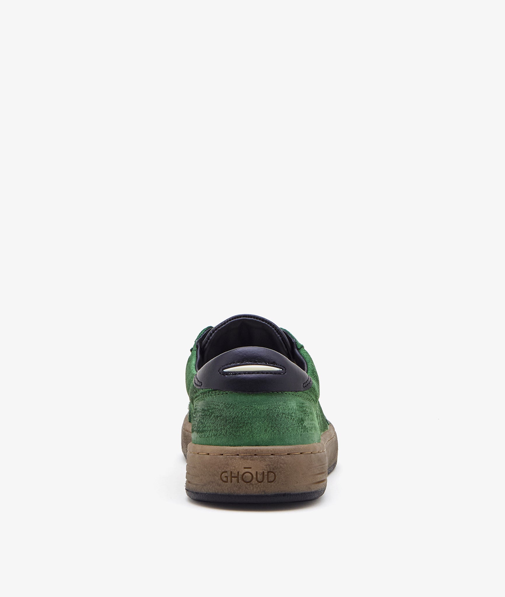 LIDO IN FOREST GREEN BLACK LEATHER AND SUEDE