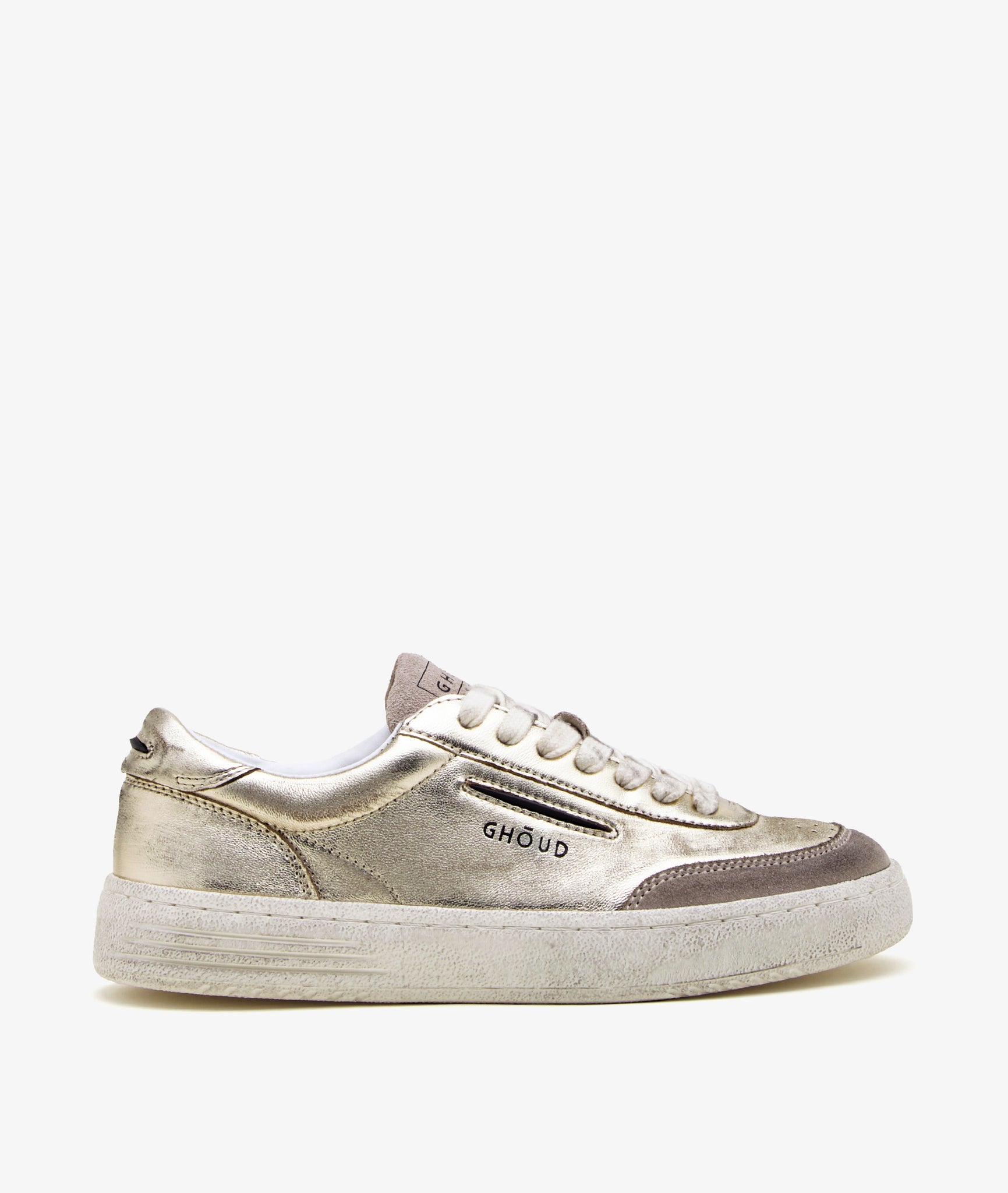 LIDO LOW IN GOLD LAMINATED LEATHER