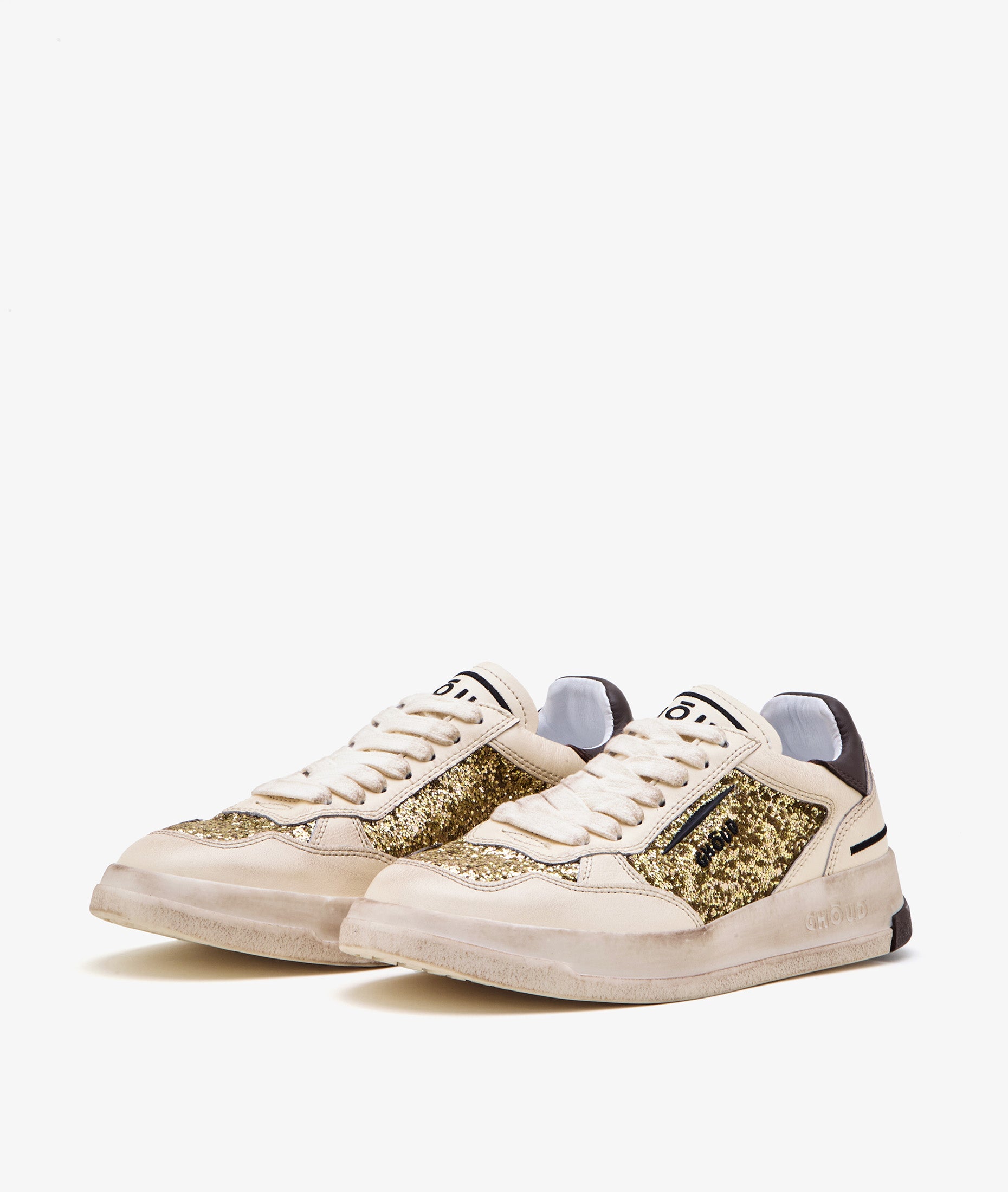 Ghōud Tweener Low Glitter Gold Woman Sneaker
